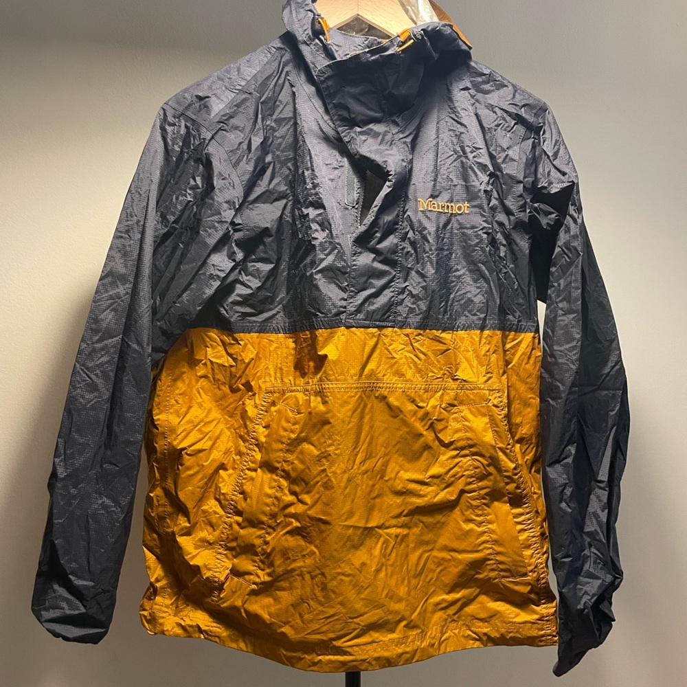 Marmot Men's Gray and Orange Light Weight Waterproof Jacket